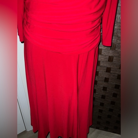 Chaps Women’s Solid Red Mid Length Dress, size XL - Picture 9 of 15